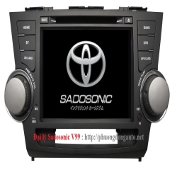 Phương đông Auto DVD Sadosonic V99 Theo xe Toyota HIGLANDER đời 2010 đến 2014 | DVD V99 đẳng cấp